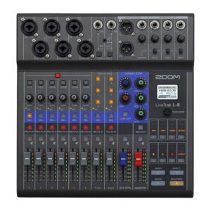 Zoom LiveTrak L-8 Portable 8 Channel Digital Mixer Multitrack Recorder
