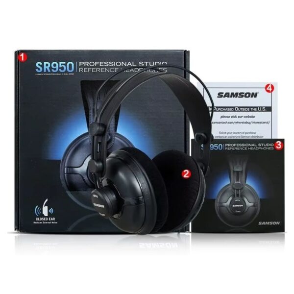 Samson SR950 Professional Studio Reference Headphones muxsound-pakistan