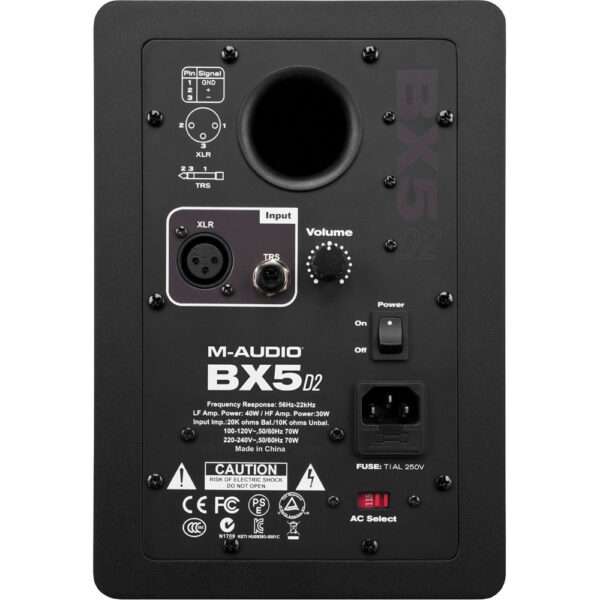 M-Audio BX5 D2 Active 70W 5″ 2-Way Studio Monitor Speaker (Pair)