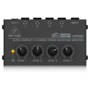 Behringer MicroAMP HA400 4-channel Headphone Amplifier-muxsound