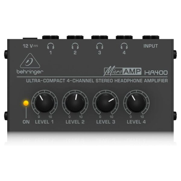 Behringer MicroAMP HA400 4-channel Headphone Amplifier-muxsound