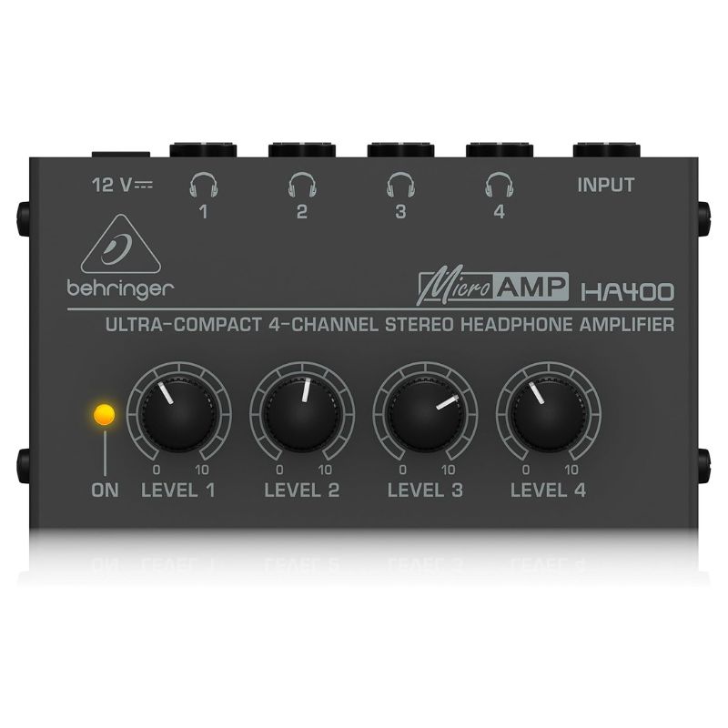 Behringer MicroAMP HA400 4-channel Headphone Amplifier-muxsound